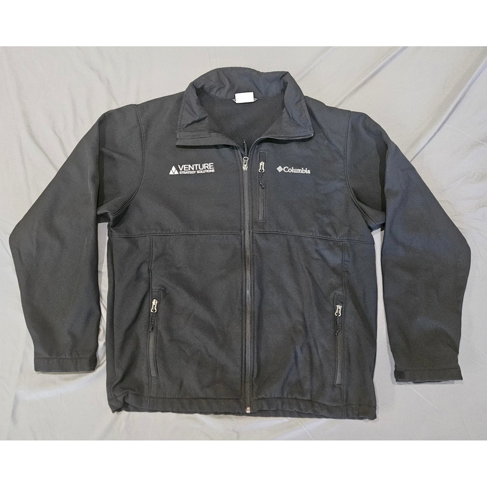 Columbia Softshell Jacket Mens Large Black Ascender WM6044 Venture